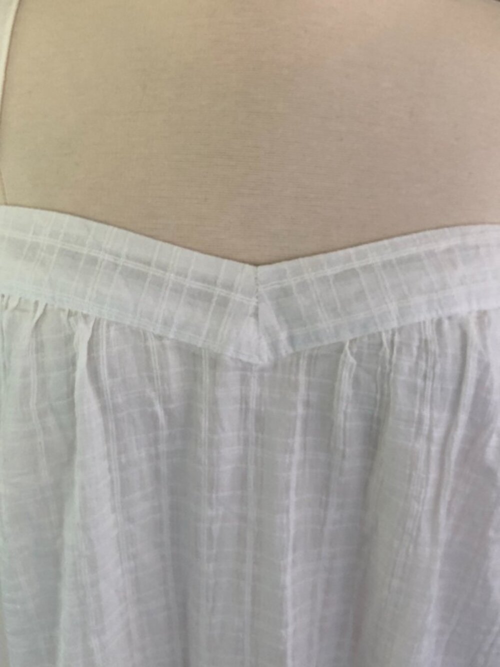 White Summer Classic Tiered Ruffle 100% Cotton Sleeveless Maxi Dress XXL - Picture 5 of 10